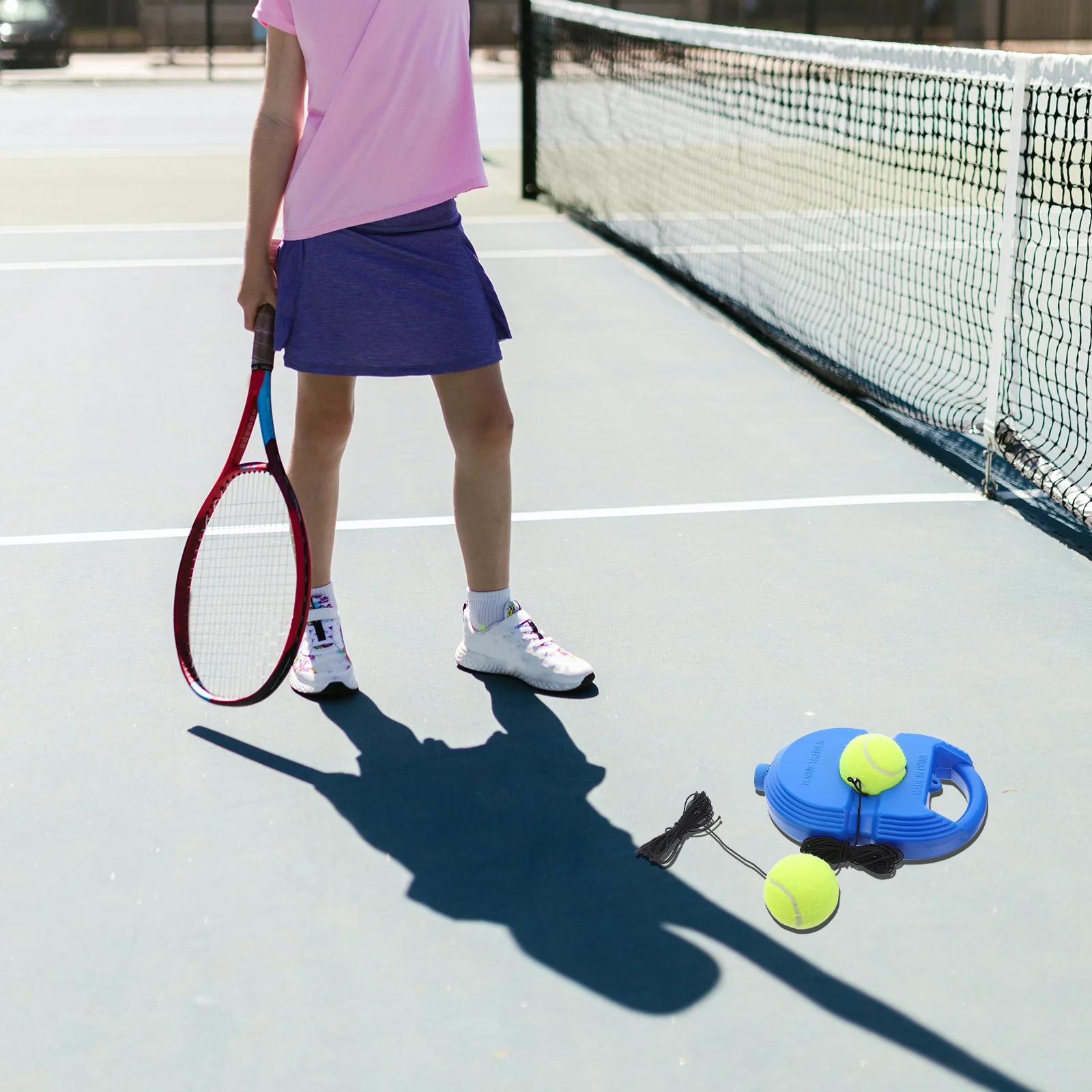 

1Set Tennis Training Set for Beginners Portable Rebounder with High Bounce Balls Non-Slip Base Elastic String Tennis Practice