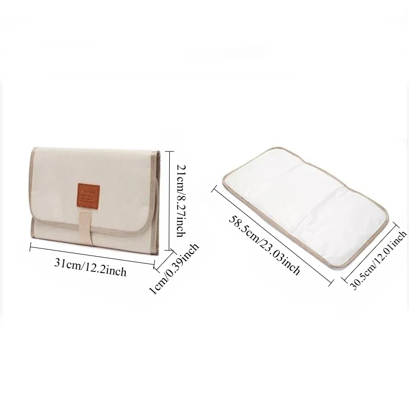 여행용 휴대용 기저귀 매트, 아기 기저귀 교환 매트, 가볍고 얇으며 접이식, 부드러운 손 세탁에 적합 |   유아용품