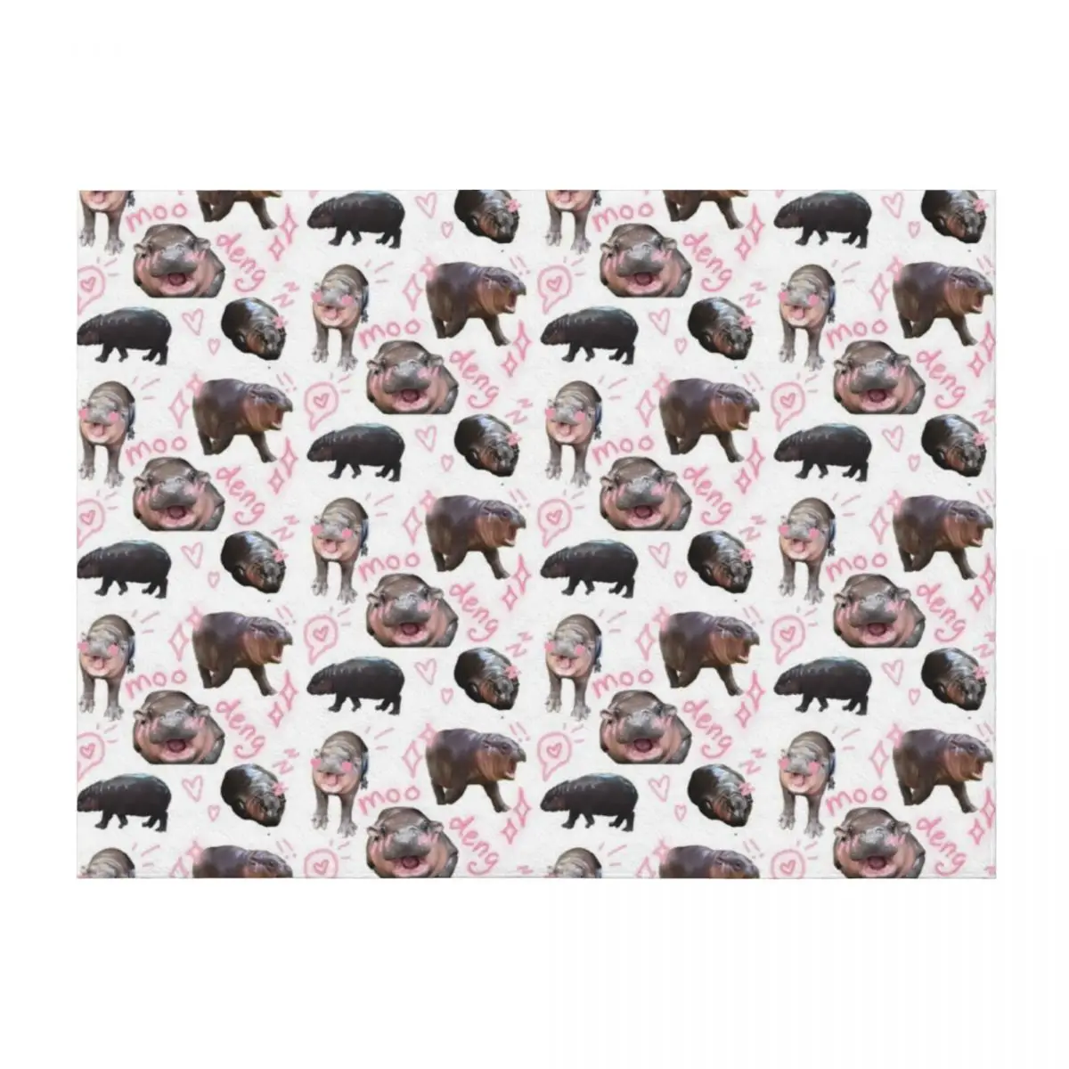 

MOO DENG IS SO CUTIE Throw Blanket heavy to sleep blankets ands Hair Beach Blankets