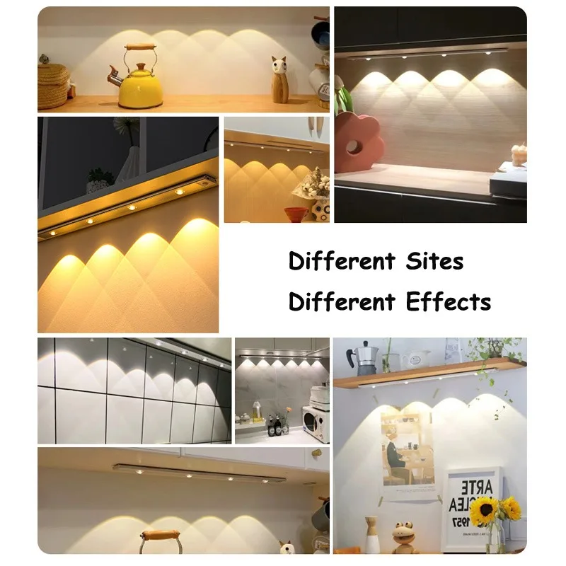 Cat Eye Cabinet Lights Motion Sensor Lights 3 Colors Adjust Brightness  LED Lights Decorate For Kitchen Room Aisle Table Lamp