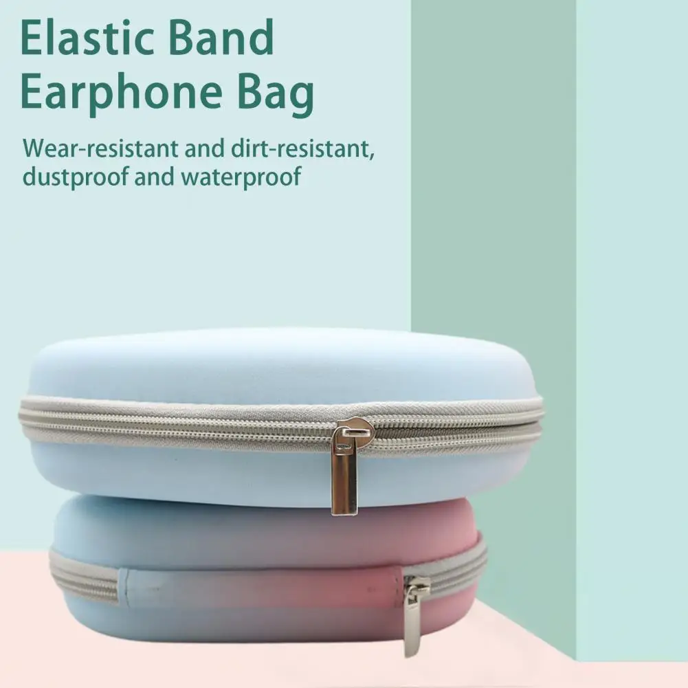 Earphone Case Durable Waterproof Headphone Case with Mesh Layer Elastic Strap Ideal for Edifier W820nb Headphones On-the-go Use