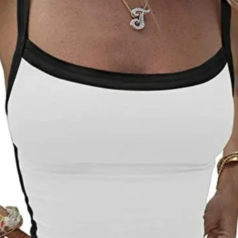 السرة قصيرة التوابل فتاة سترة التباين سليم الرسن بروتيل الملابس مثير ضيق السرة اقتصاص قمة خمر شارع العليا الموضة #5