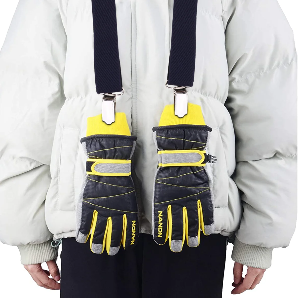 Guantes de trabajo para niños pequeños, estante para ropa de bebé, receptor elástico ajustable, invierno, 2 uds.