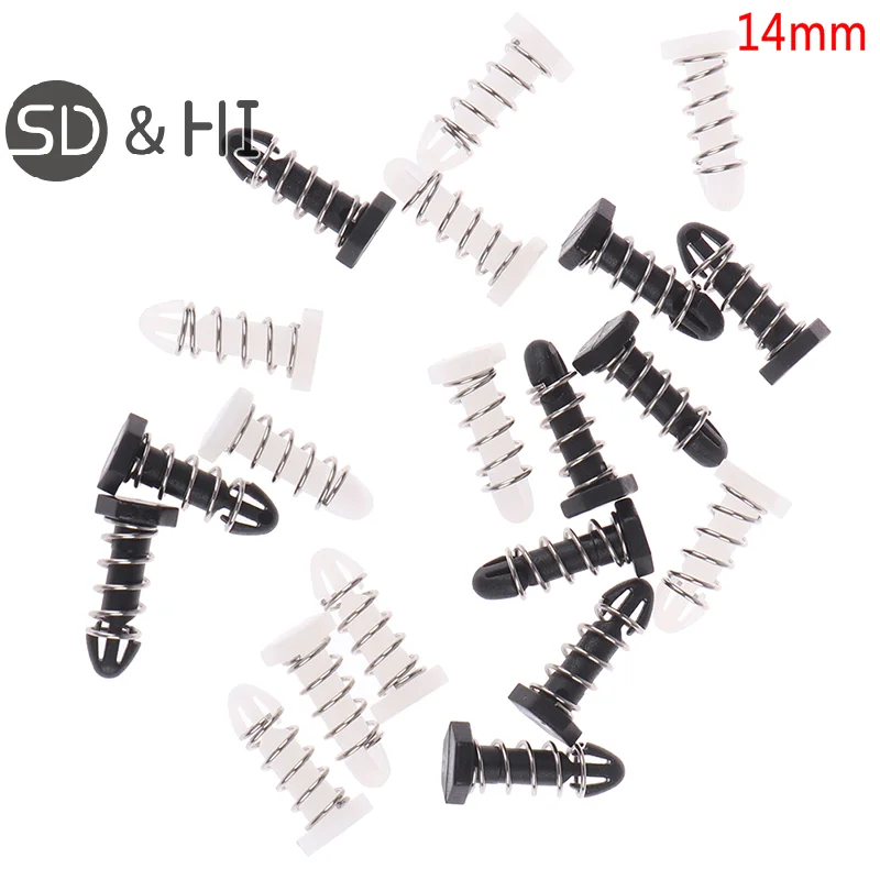 10pcs 14mm Plastic Nail Cooling Fan Spring Nails Heat Sink Clips