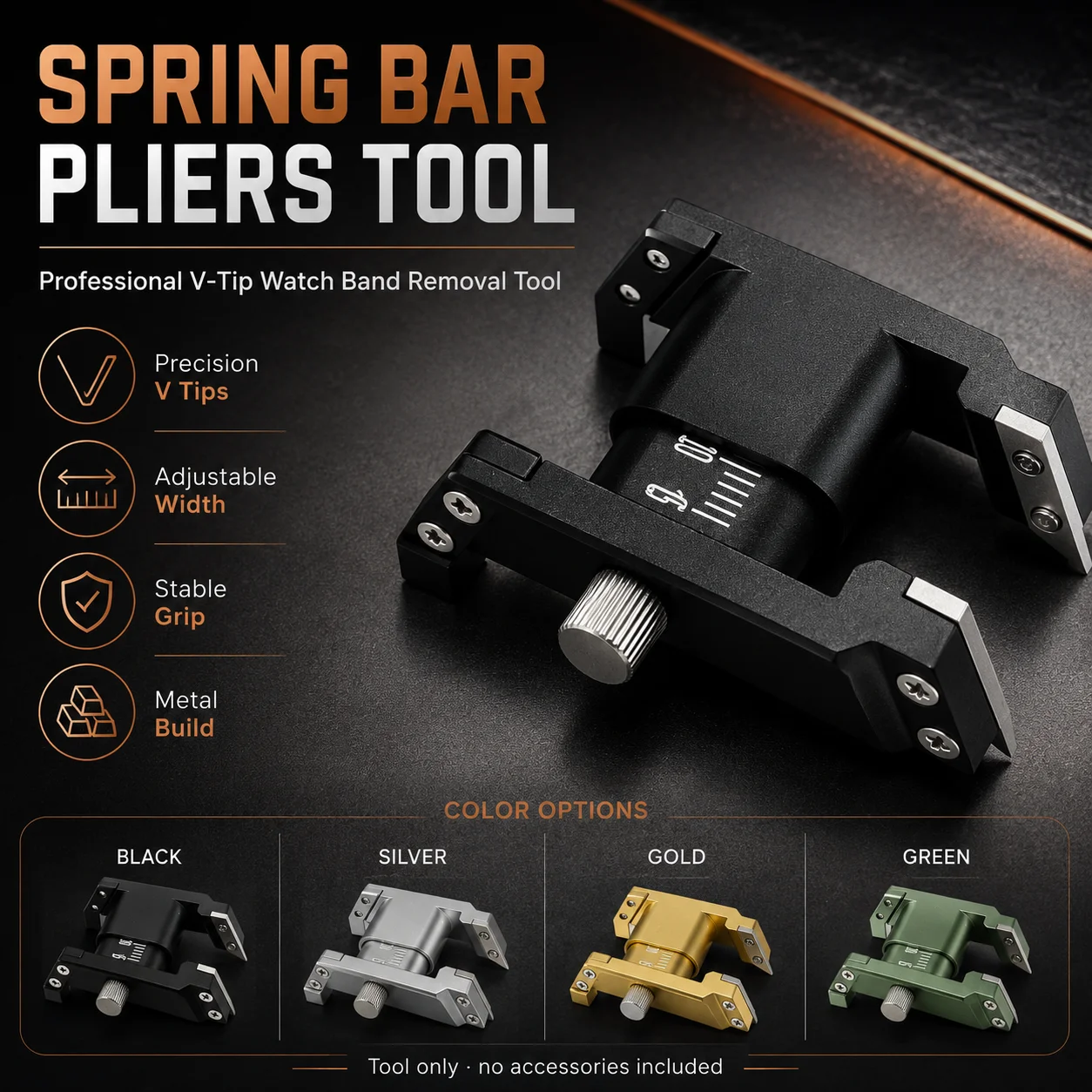Watch Spring Bar Pliers V Type Watch Link Remover Tool Watch Strap Pin Removal Tweezers Repair Tool for Watch Band Replacement