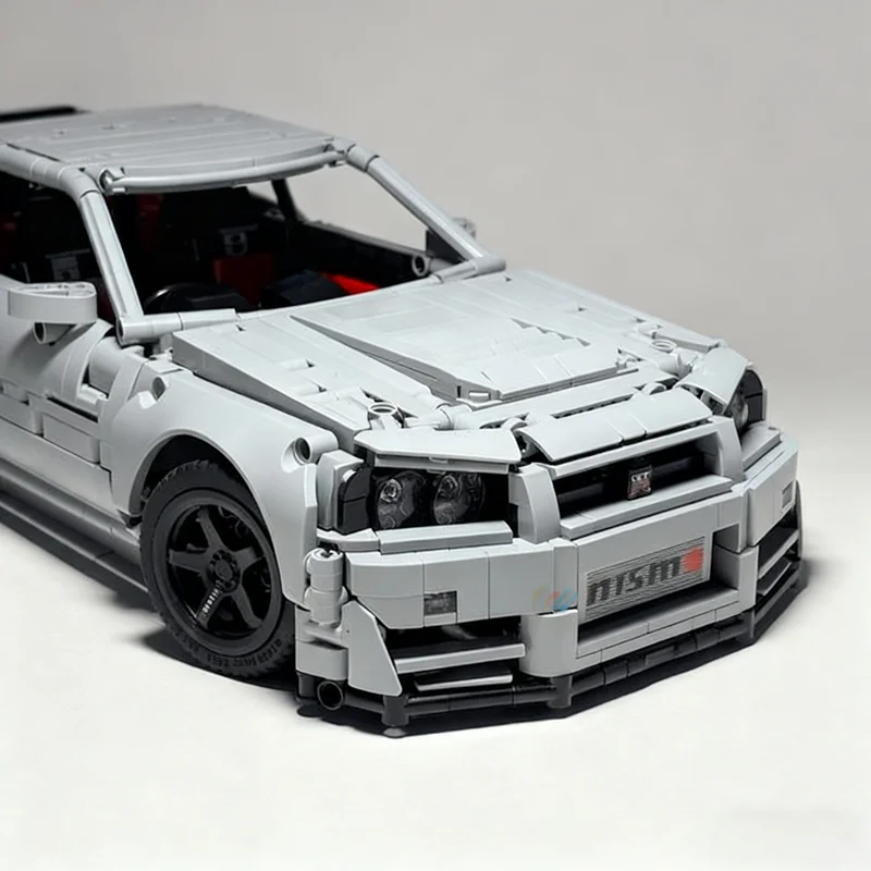 2086pcs MOC Technical Nissanes Skylines GT-R Z-tune Nismo R34 Model Building Blocks Architecture Toys Christmas Gift Education