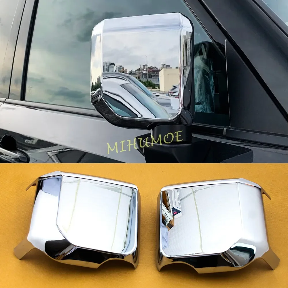 For Land Cruiser LC250 Prado Lexus GX550 J250 2024 2025 Car Accessories 2Pcs Side Rearview Mirror Cover Caps Glossy Chrome New