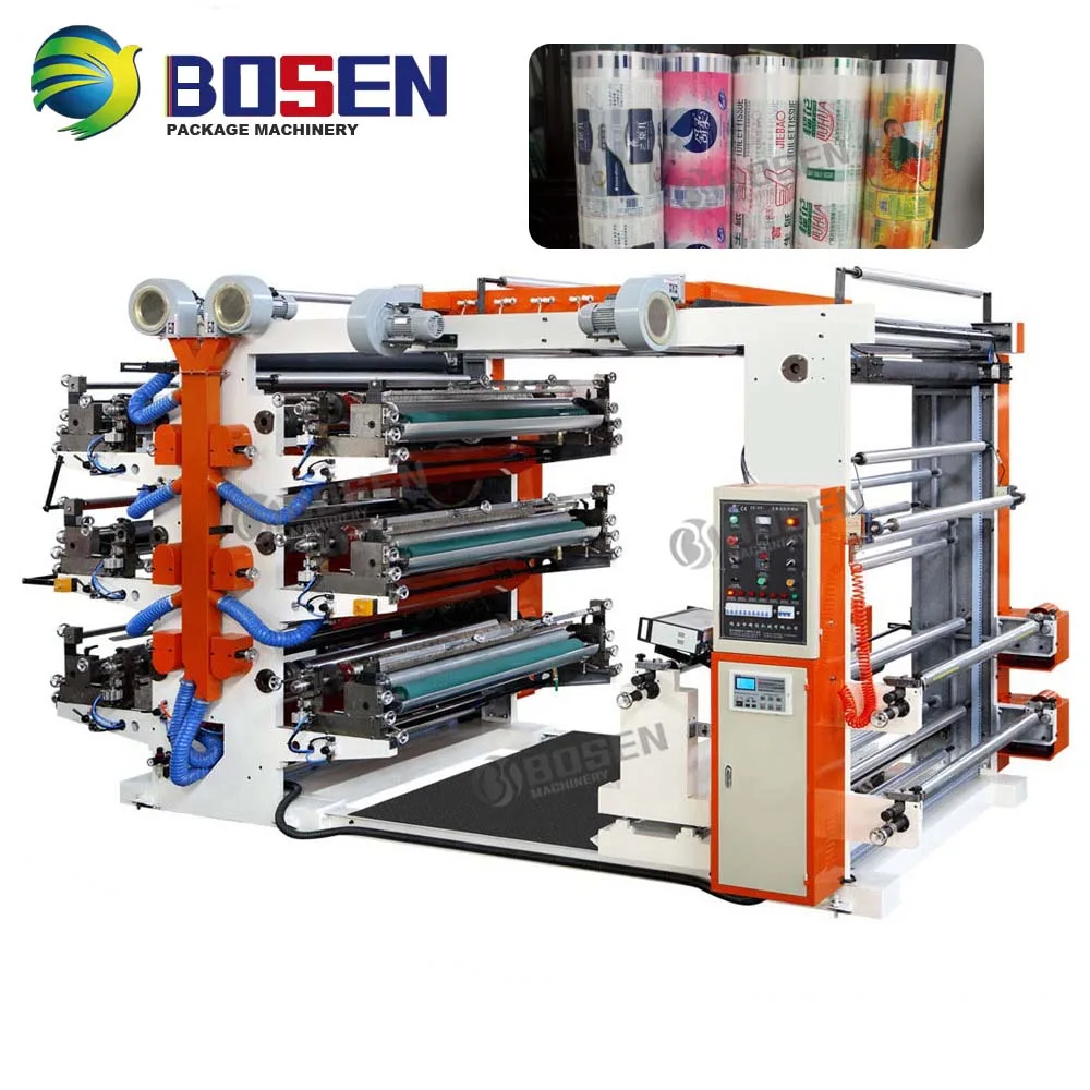 Flexo Printing Machine For Paper Printing 2 4 6 8 Color Letterpress Non Woven Aluminum Film Printing Automatic With Good Price