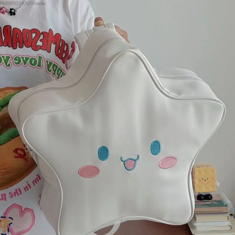 Sanrio Cinnamoroll Cute Anime Star Backpack Girl Y2k Kawaii Aesthetic Organizer Shool Bag Yk2 Travel Fashion New Backpack Female