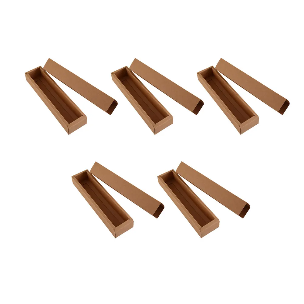 

10pcs Macaron Boxes Kraft Paper Packaging Box Cookie Containers Drawer Shaped Macaron Container for Home Dessert Shop ( Color)