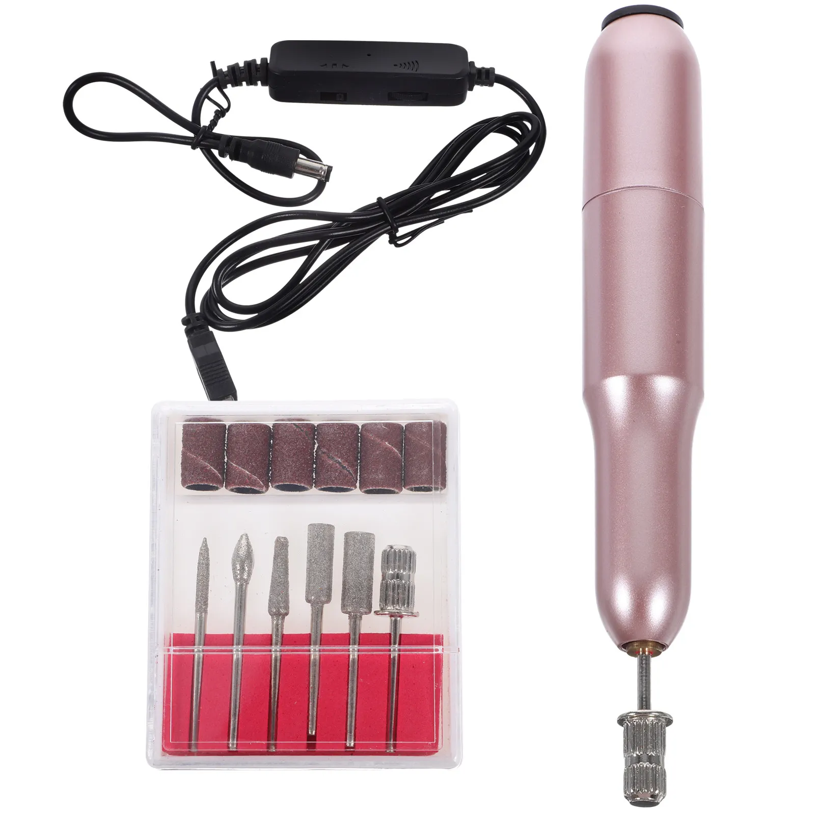

1 шт. портативный инструмент для шлифовки ногтей, USB-перезаряжаемая мини-машинка для полировки ногтей в форме ручки для натуральных и искусственных ногтей, маникюр