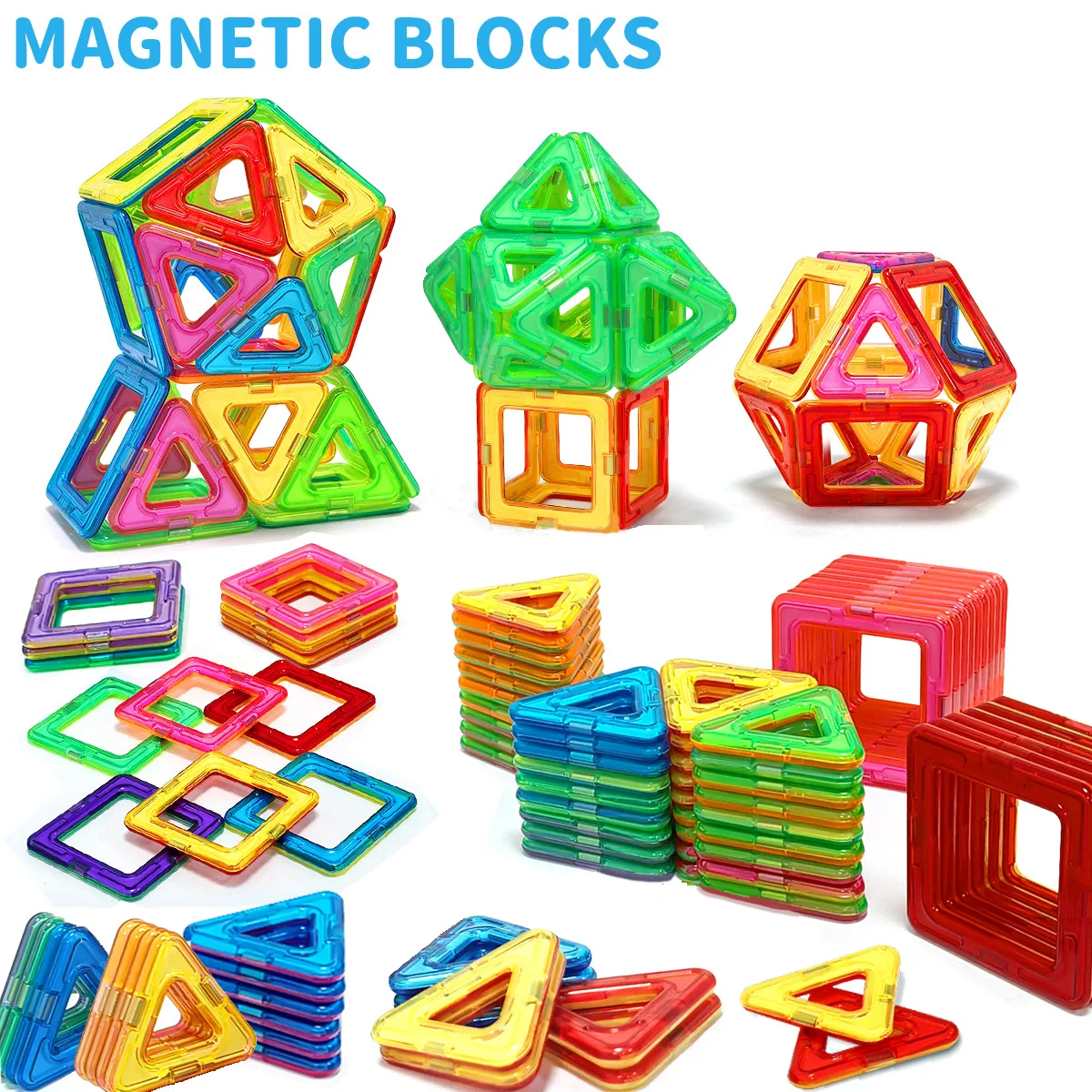 

Magnetblock Baustein Magnet Spielzeug Bauset，Kinder, Übung, Denken und Kreativität，DIYspielzeug Weihnachts geburtstags geschenke