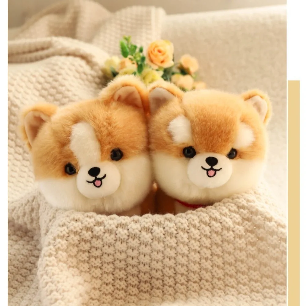 Charme de pelúcia adorable peludo pelúcia corgi cão shiba inu animal fofo cão brinquedo de pelúcia dos desenhos animados macio filhote de cachorro macio boneca decoração de casa