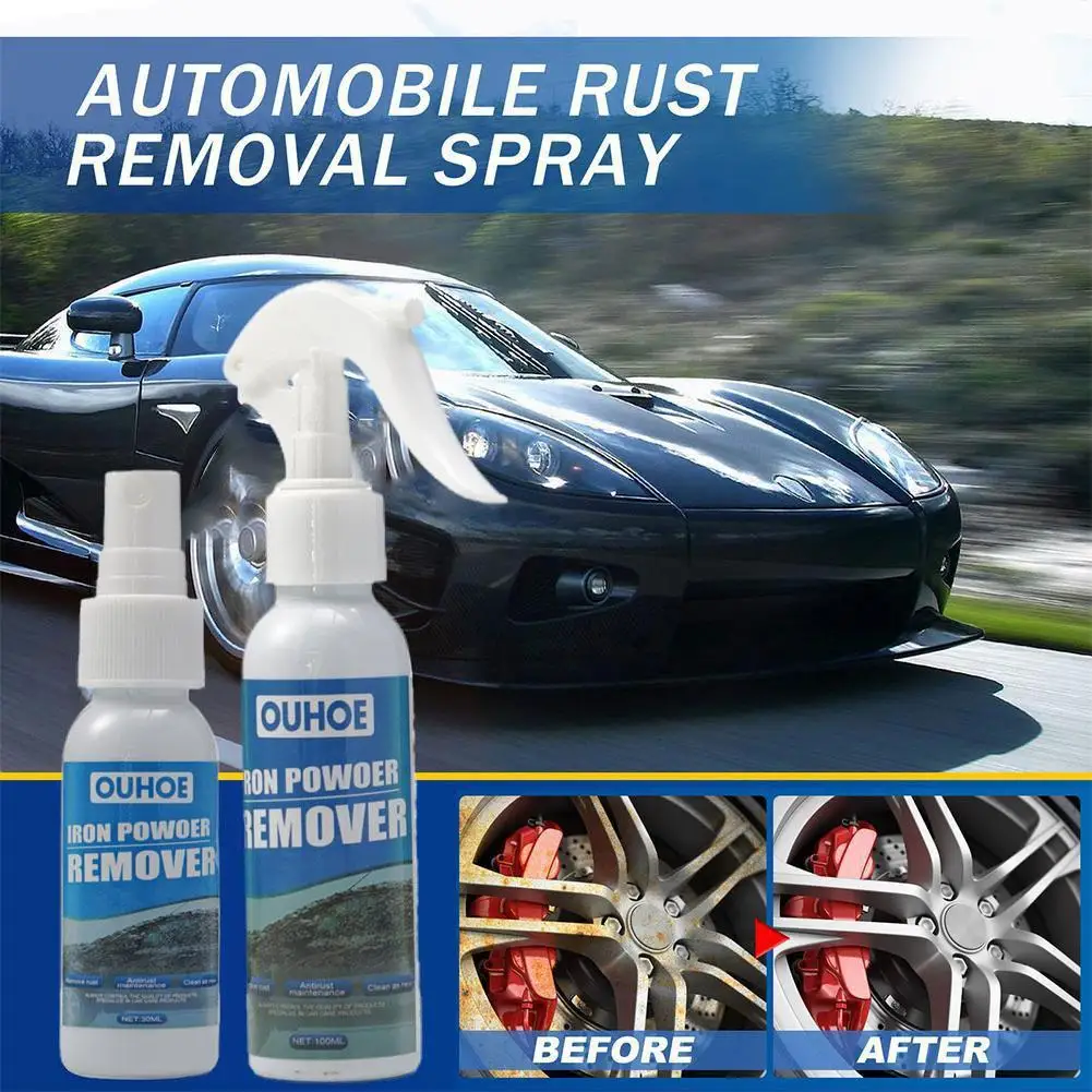 

30/100ml Rust Remover Spray Maintenance Anti Rust Inhibitor Derusting Spray Car Converter Auto Window Metal Paint Cleaner