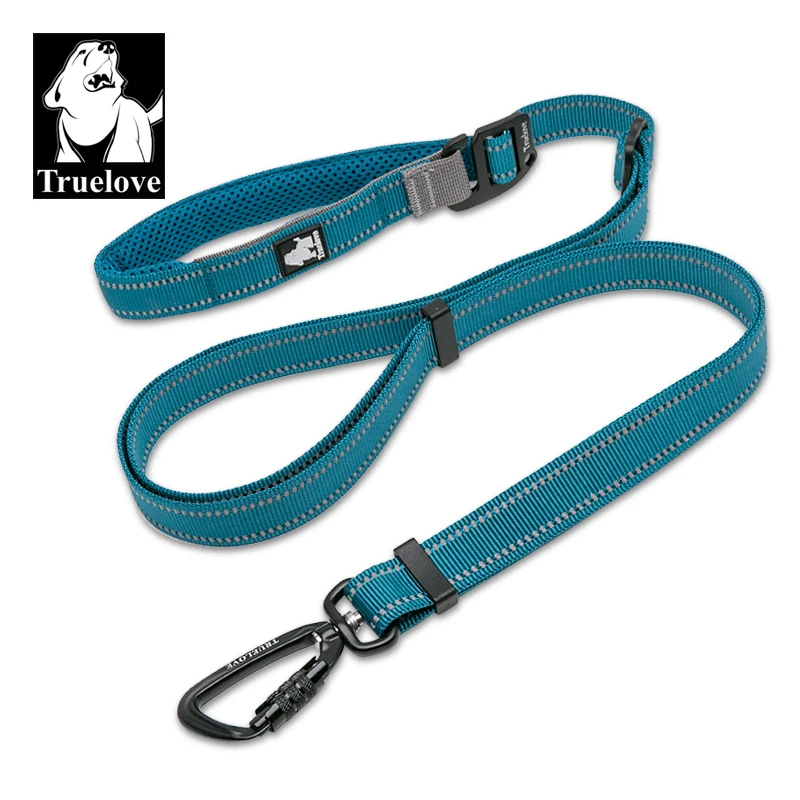 Truelove Dog Leash Nylon Waterproof Webbing Soft PVC Dog Leash Collar Harness Waist Adjustable Leash TLL2671