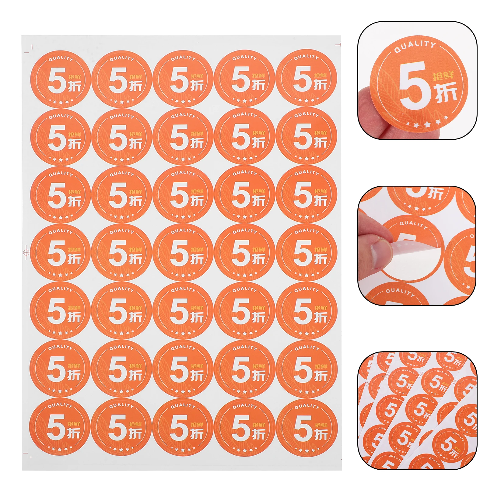 

350 Pcs 50% off Label Labels Sale Stickers for Retail Store Supermarket Bundle Self Adhesive
