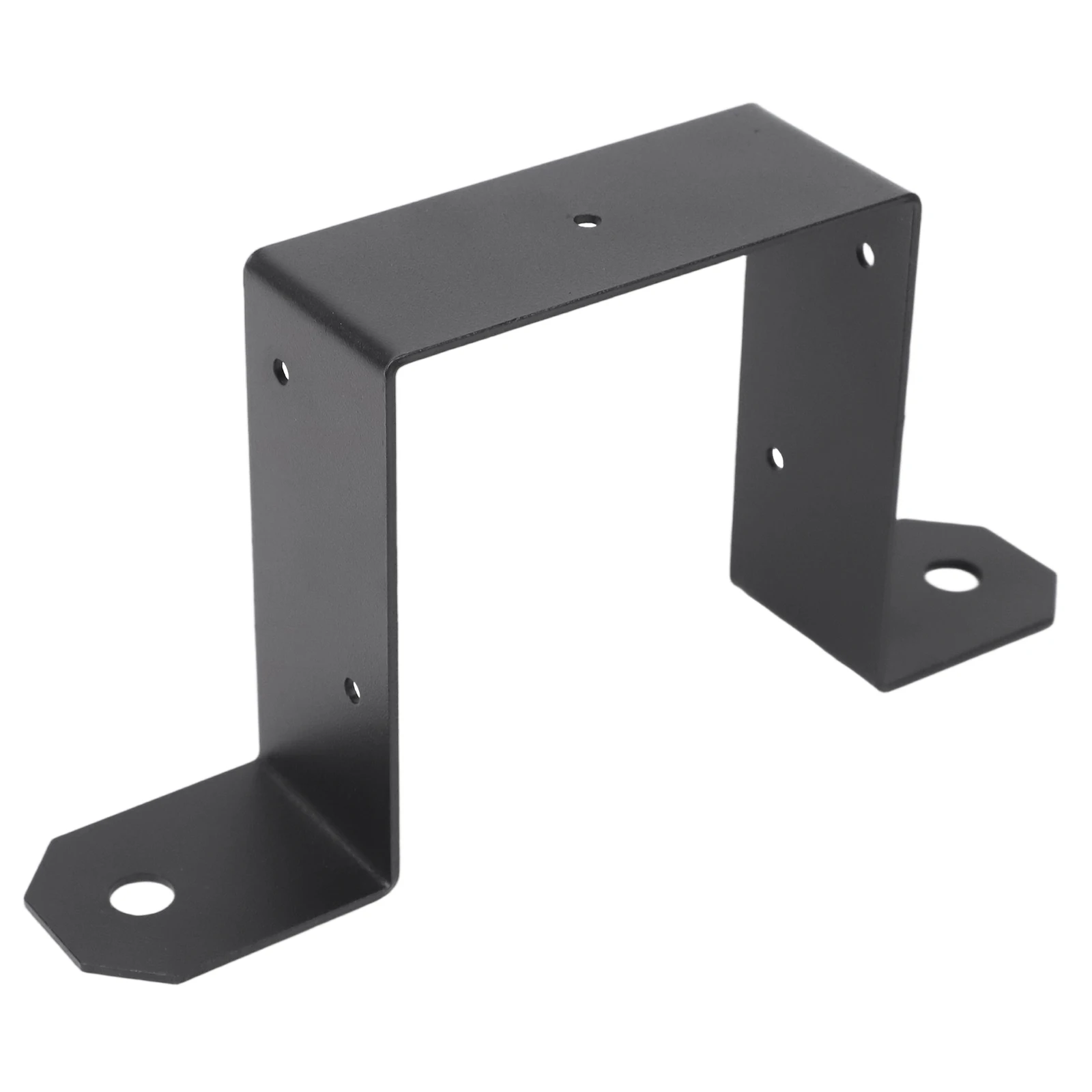 Fencing Projects for 4x4 Post Bracket Metal Fence Support Load Mechanism Black Carbon Steel Material Easy Installation