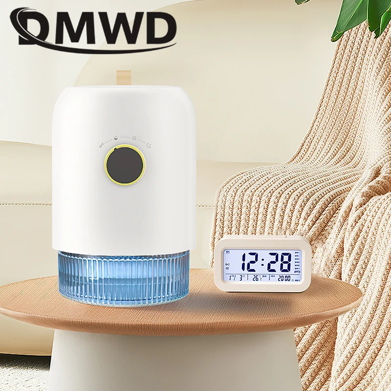 DMWD 600ml Portable Dehumidifier Cabinet Desiccant Moisture Remover Absorber Eliminate Damp Anti-mold Air Cooling Dryer Purifier