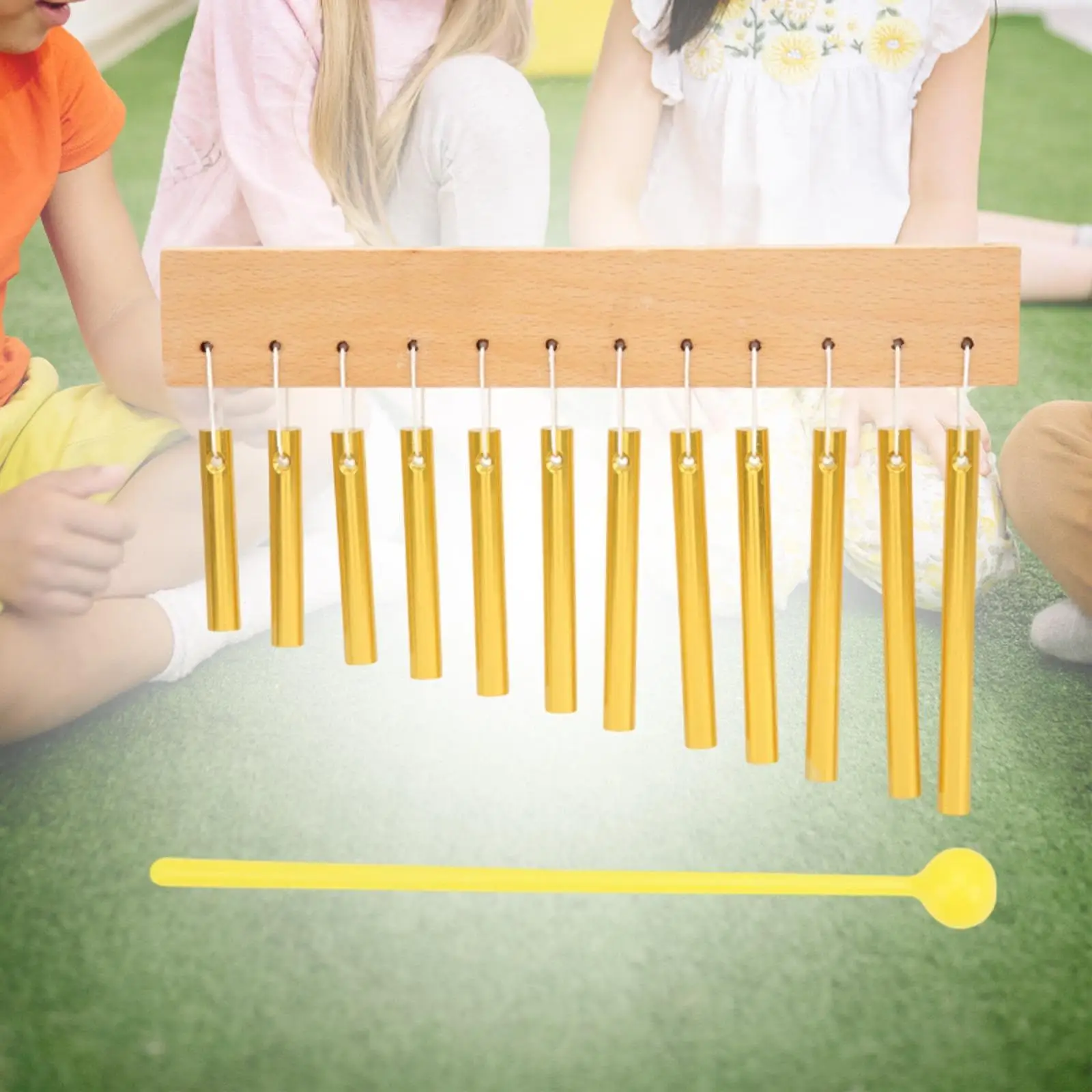 

12 Bar Chimes Percussion with Mallet for Choirs Education Church Bands