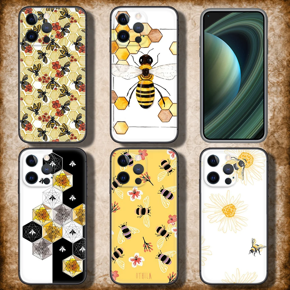 Coque en silicone souple avec illustration d'abeille pour Redmi, 10A, 7, 7A, 8, 9A, 9, 9A, 9C, 10, 9T, 10X, lt10A, 10C, K20, K30, K40 Pro