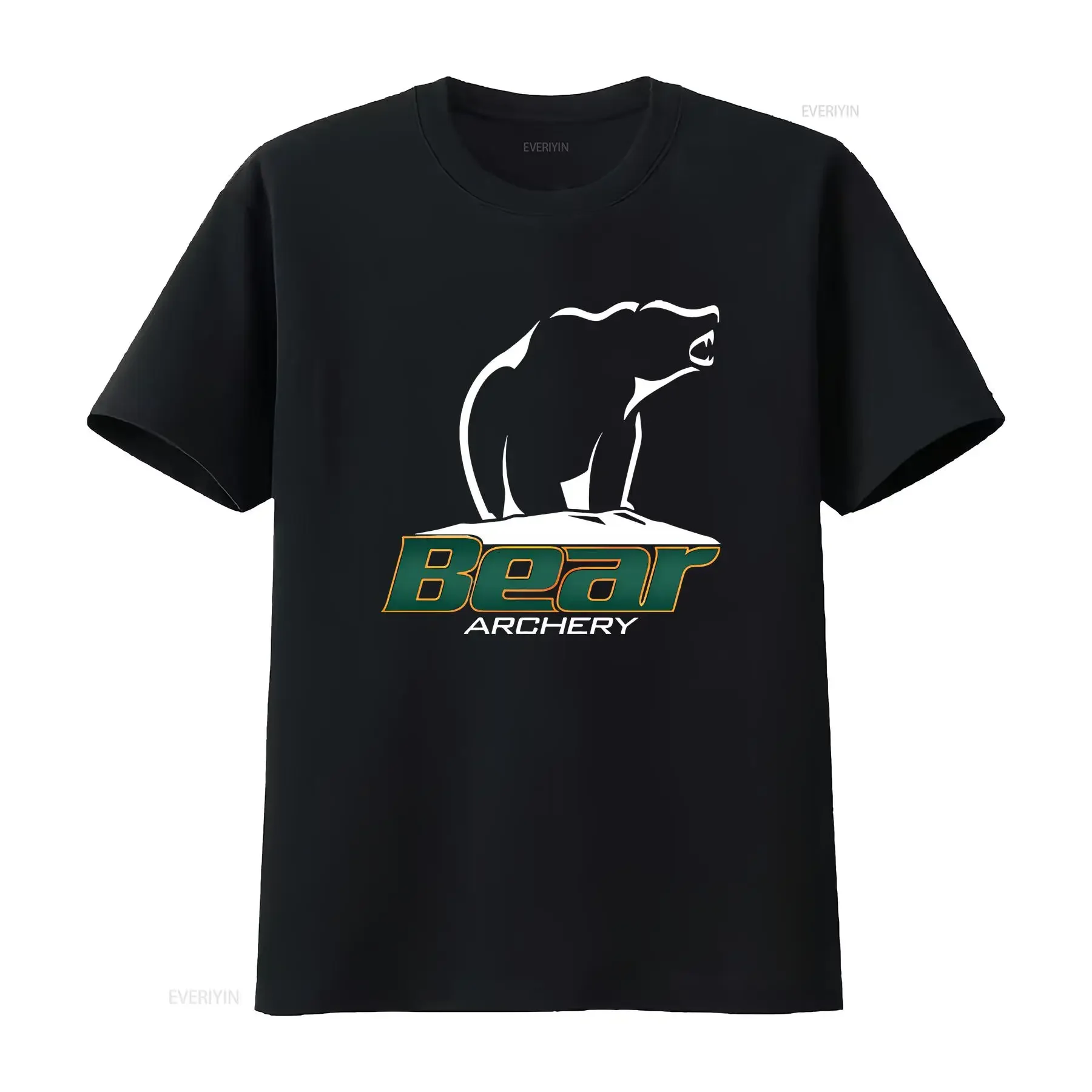 Neuer Artikel Bär Bogenschießen Logo Aktives T-Shirt T-Shirt Lustige amerikanische Größe S bis 5XL Vintage gewaschene Grafikdesignerkleidung Lässig