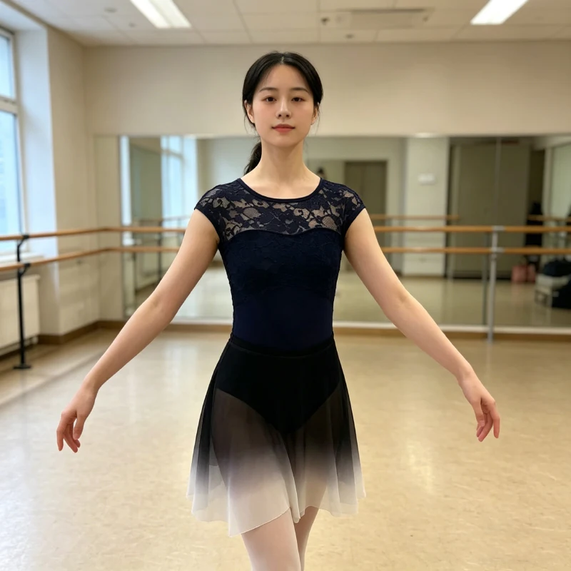 Women Ballet Apron Tutu New High Quality Gradient Soft Net Practice Leotard Skirt Adult Elegance Ballet Dancing Dress