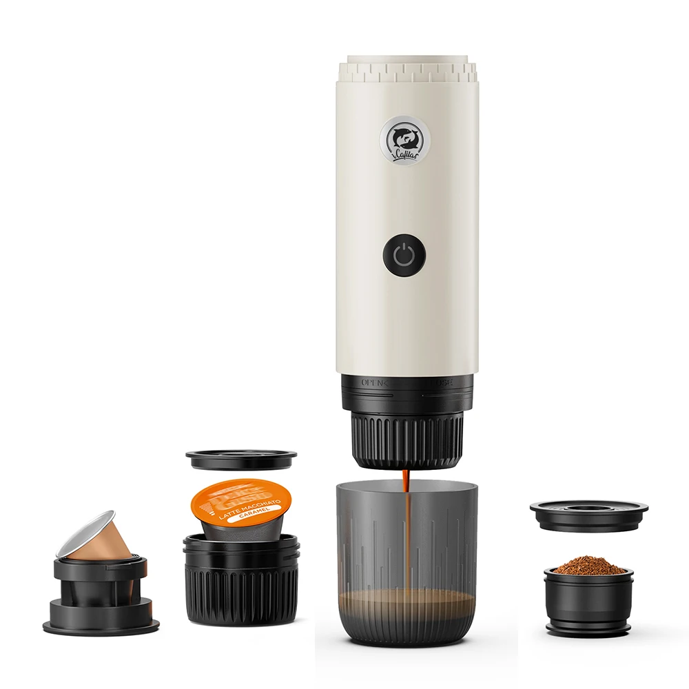 Machine à café expresso Portable de voyage pour voiture et maison, cafetière de Camping 2 en 1, capsules de poudre Nespresso ou Dolce Gusto