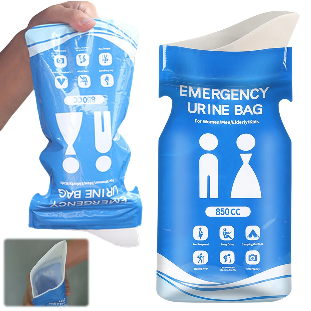 1-8Pcs Disposable Urine Bags for Outdoor Emergency Portable Urinate Bag Travel Mobile Toilet Camping Hiking Vomit Bags 700/850ML