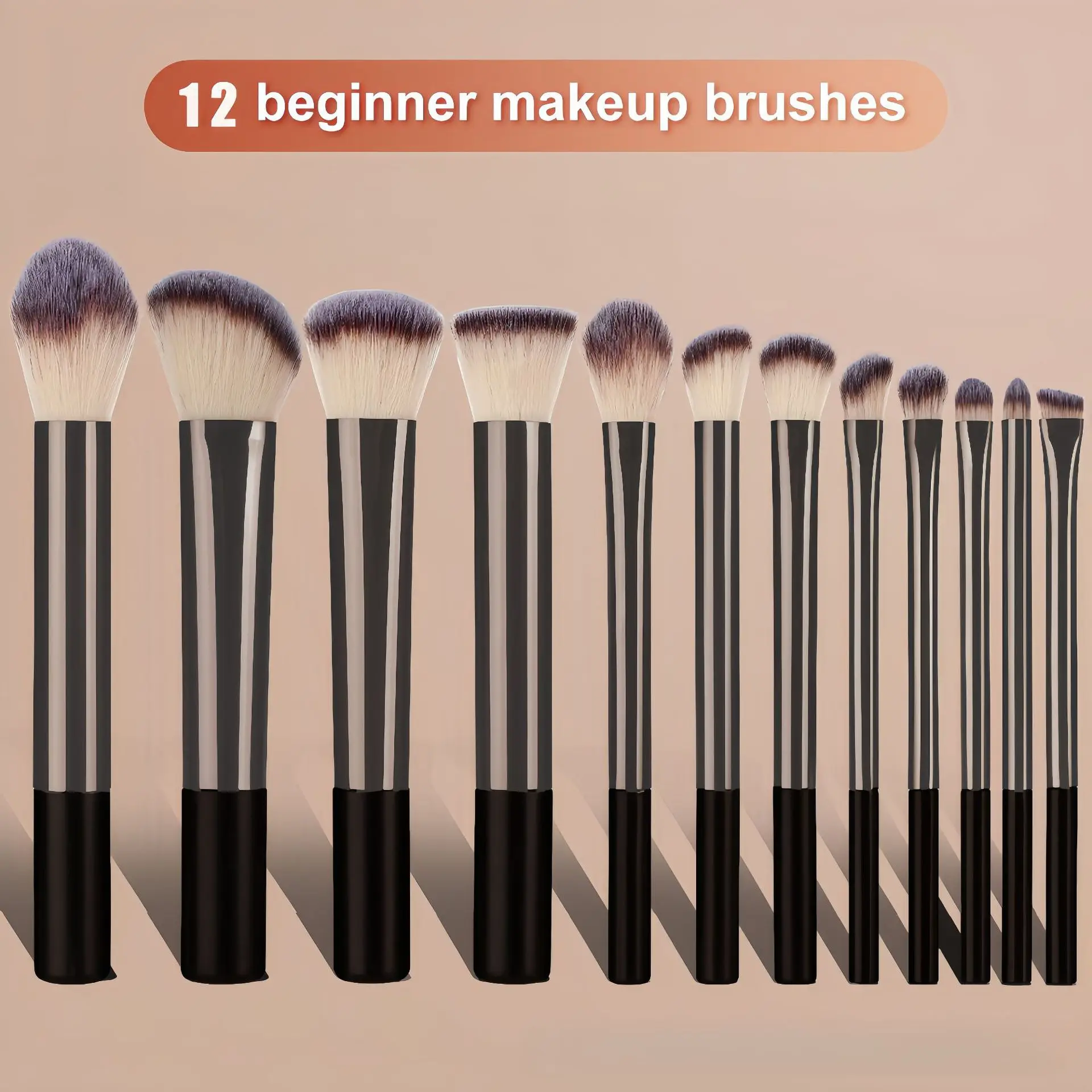 Makeup Brushes Beauty Tools Brochas Maquillaje 12Pcs Soft Silver Handle Beginner Daily Kit Pinceles Cosmetic Set Makeup Brushes