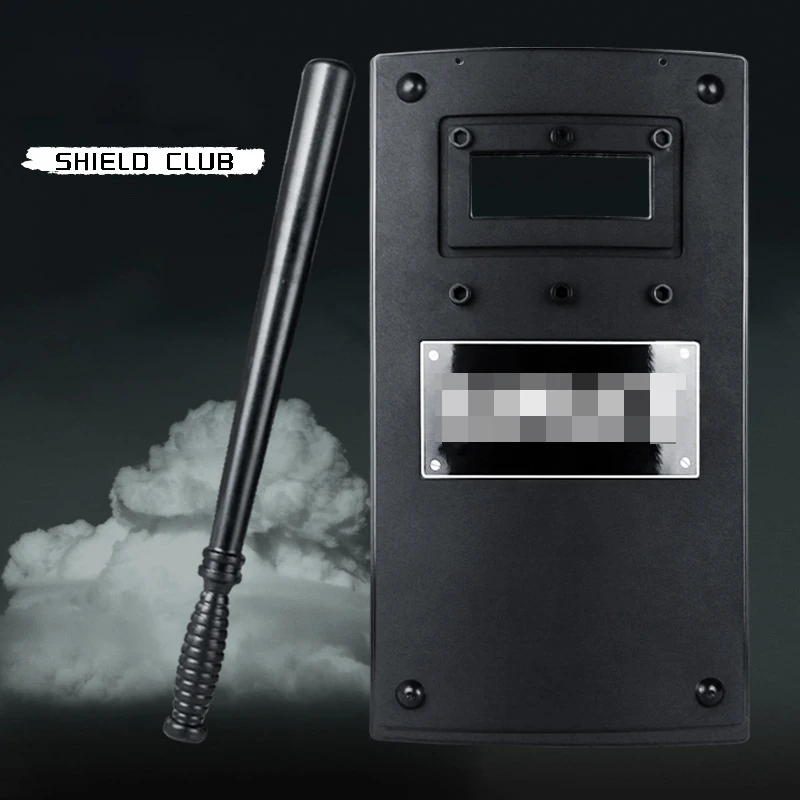 

Q0KB интересный защитный щит полицейский щит дубинка игрушка детская ролевая игра реквизит для выступлений набор военная тактика щит трюк игрушка