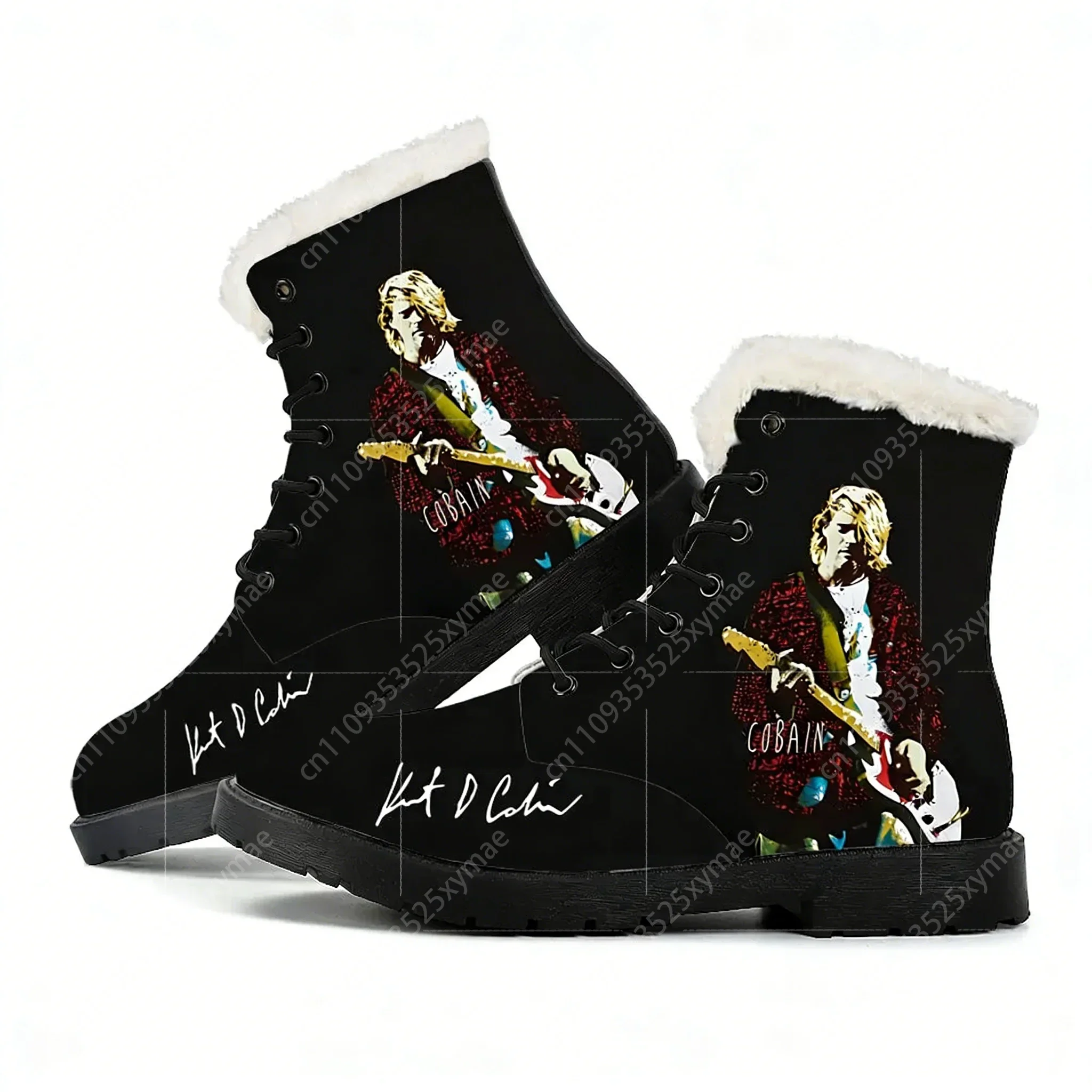 

Kurt Cobain Rock Punk Music Singer Judah Plush Boots Men Women Teenager Shoes Casual Boot Light High Quality Couple Shoe