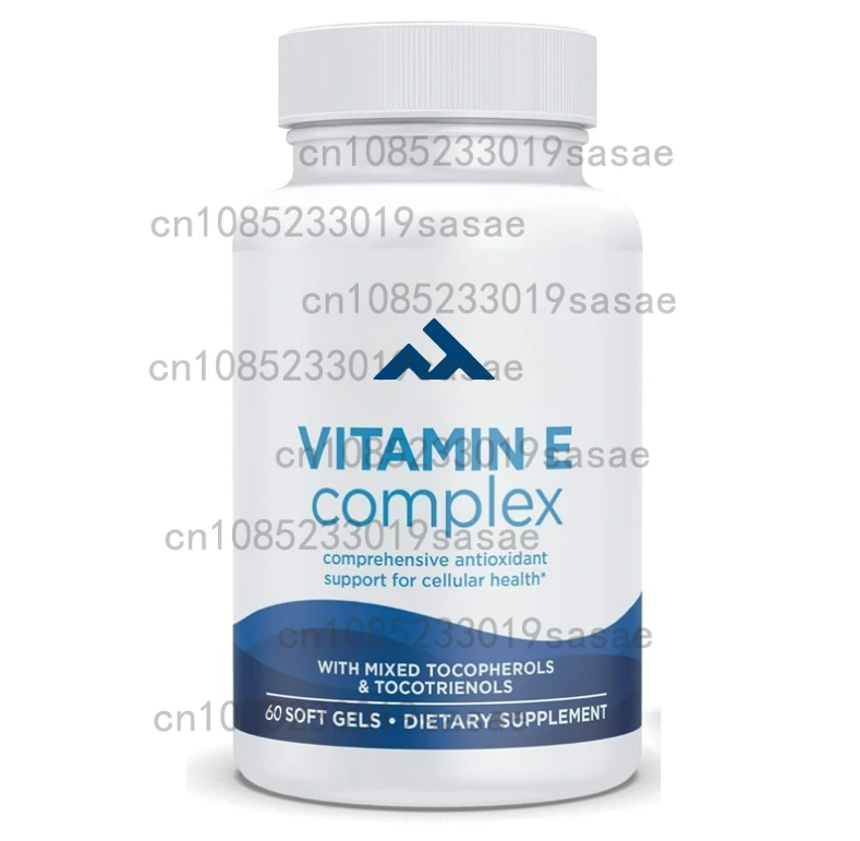 

Vitamin E Complex To Support Antioxidant Health and Immune System Non-GMO Cellular Protection 60 Capsules