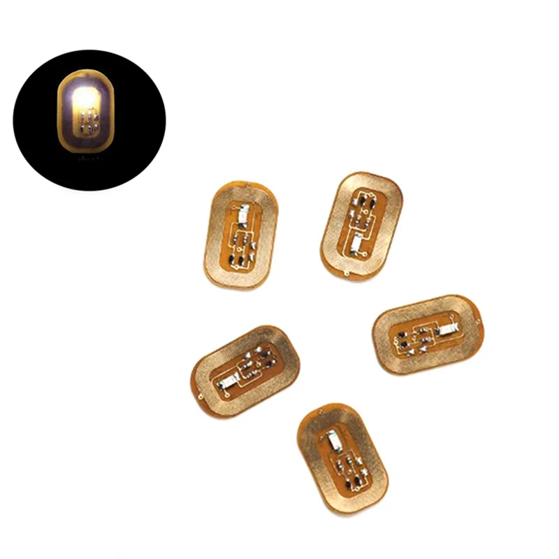 AT77 5 قطع NFC فلاش مسمار ملصق LED رقاقة عارية ذكي مضيئة مسمار مصباح مسمار ملصق تعزيز، الضوء الأبيض