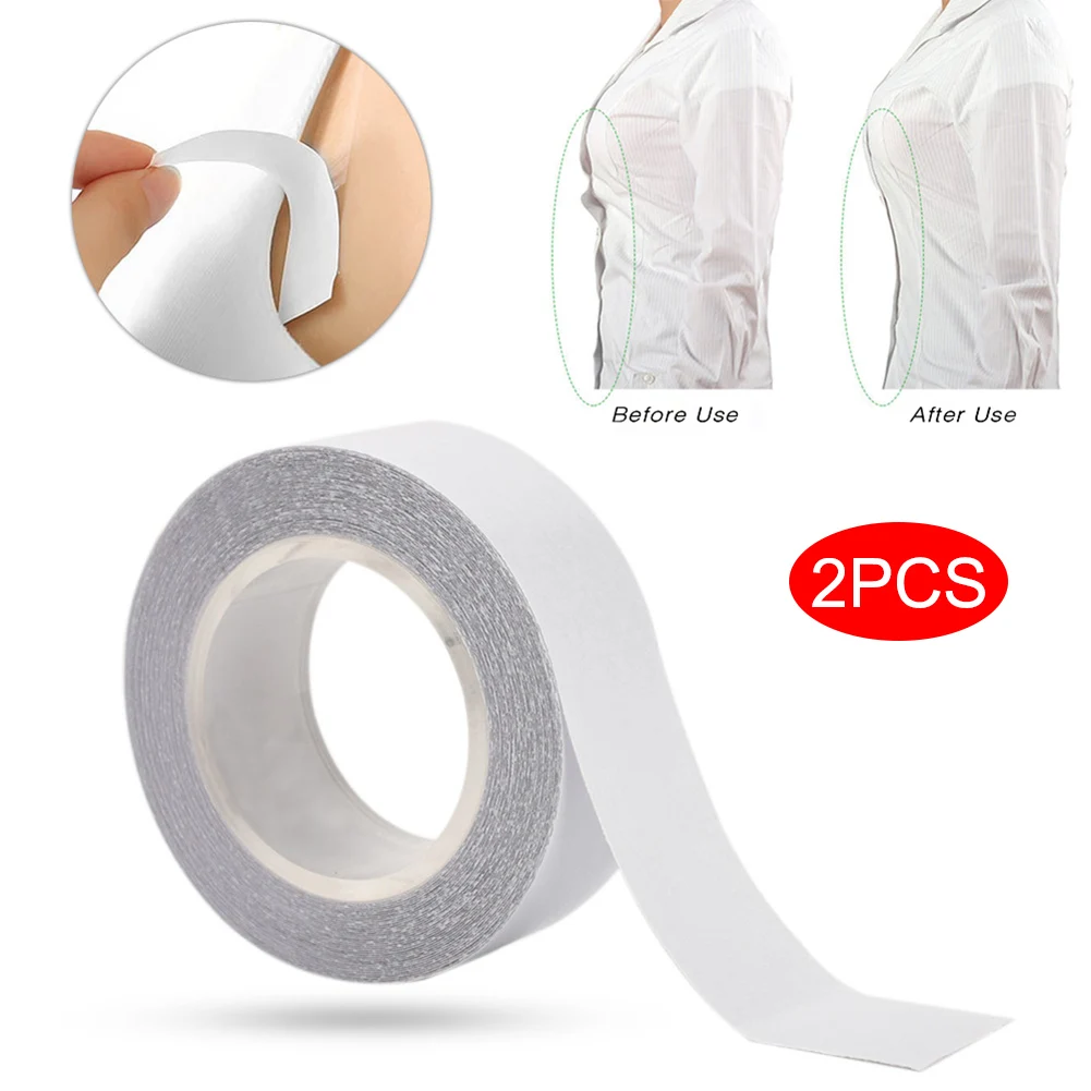 Rolo de fita adesiva dupla face transparente do vestido da fita da roupa de 2 pces para a pele do corpo