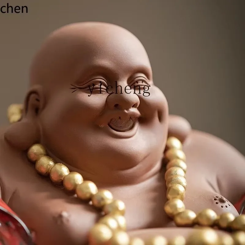 FX-1    Maitreya Buddha Ornament Big Belly Laughing Buddha Statue Home Living Room Lucky Crafts