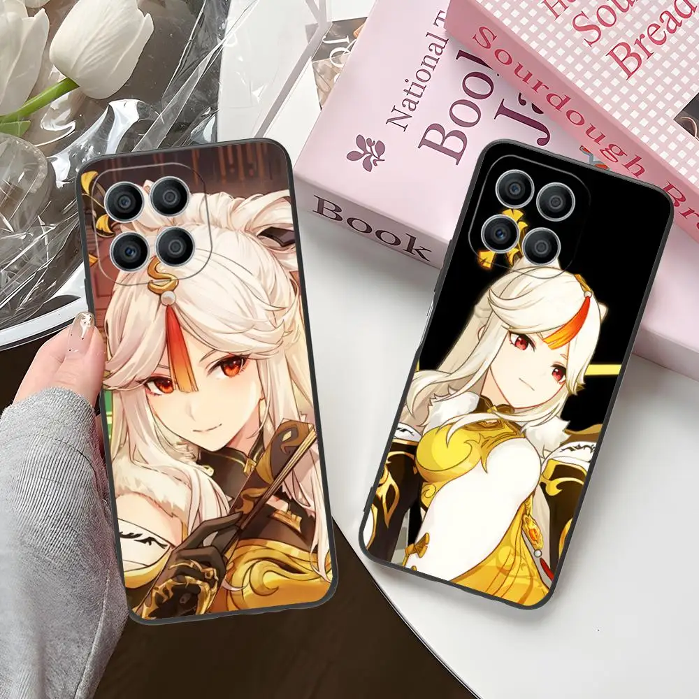 Game GI Ningguang Matte TPU Mobile Phone Case for Honor 90 80 70 60 50 30 20 10 9 8 7 Pro S SE Lite 5G Colorful Printing Cover