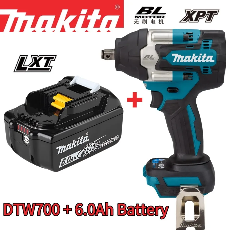 Makita DTW700 Accu-slagmoersleutel 18V borstelloze motor 1000Nm Elektrische sleutel met variabele snelheid Hoge efficiëntie Duurzame automatische stop