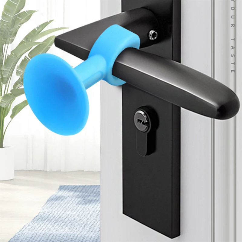 5PCS Hole Silicone Door Handle Anti-collision  Wall Protector Door Crash Pad Bumper Mute Silencer Guard Rubber Stopper Wall