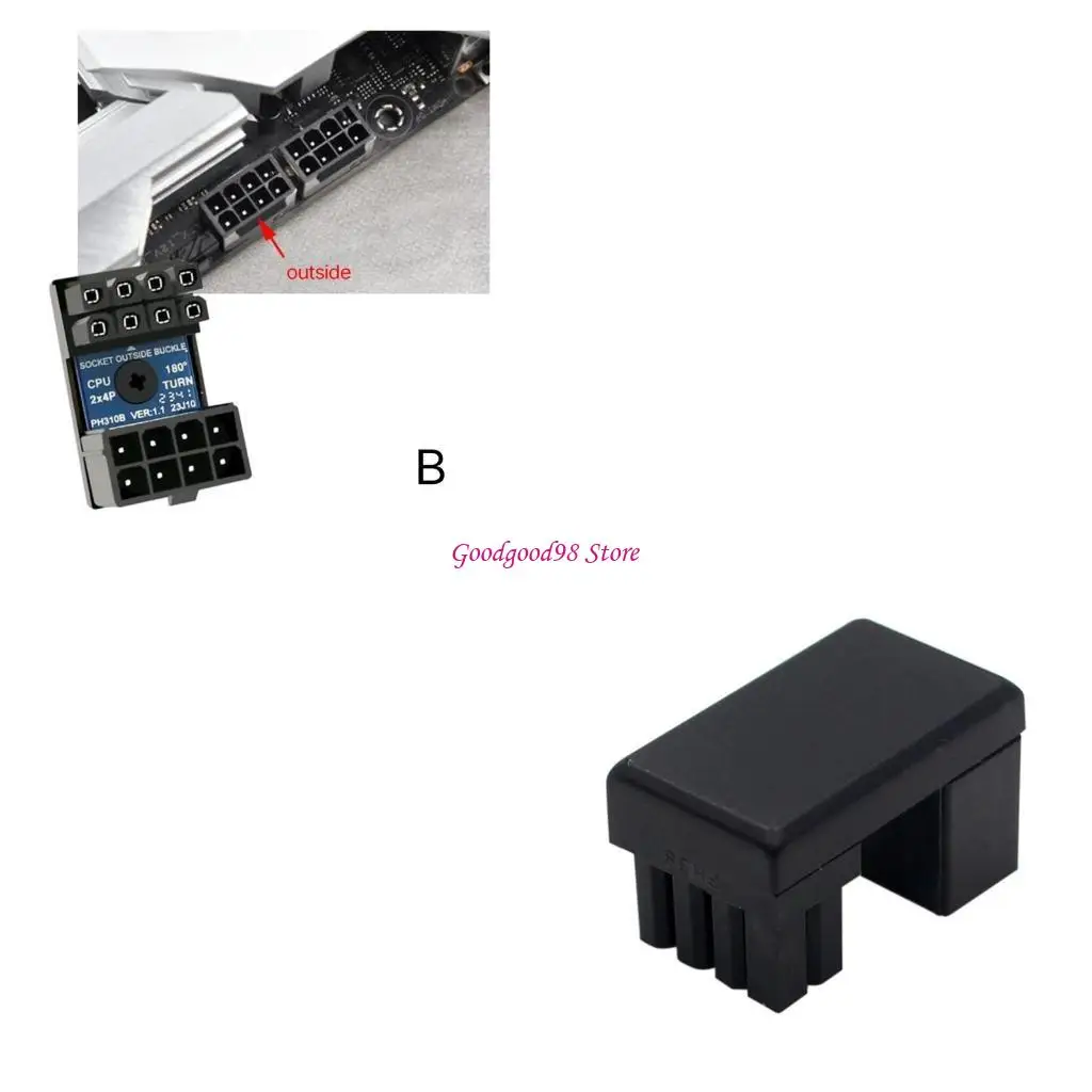 

Motherboard CPU 8PIN Power Steering Connector 8 Pin Power Interfaces Steering Head CPU 8PIN 180 Degree Adapter Power W8EC