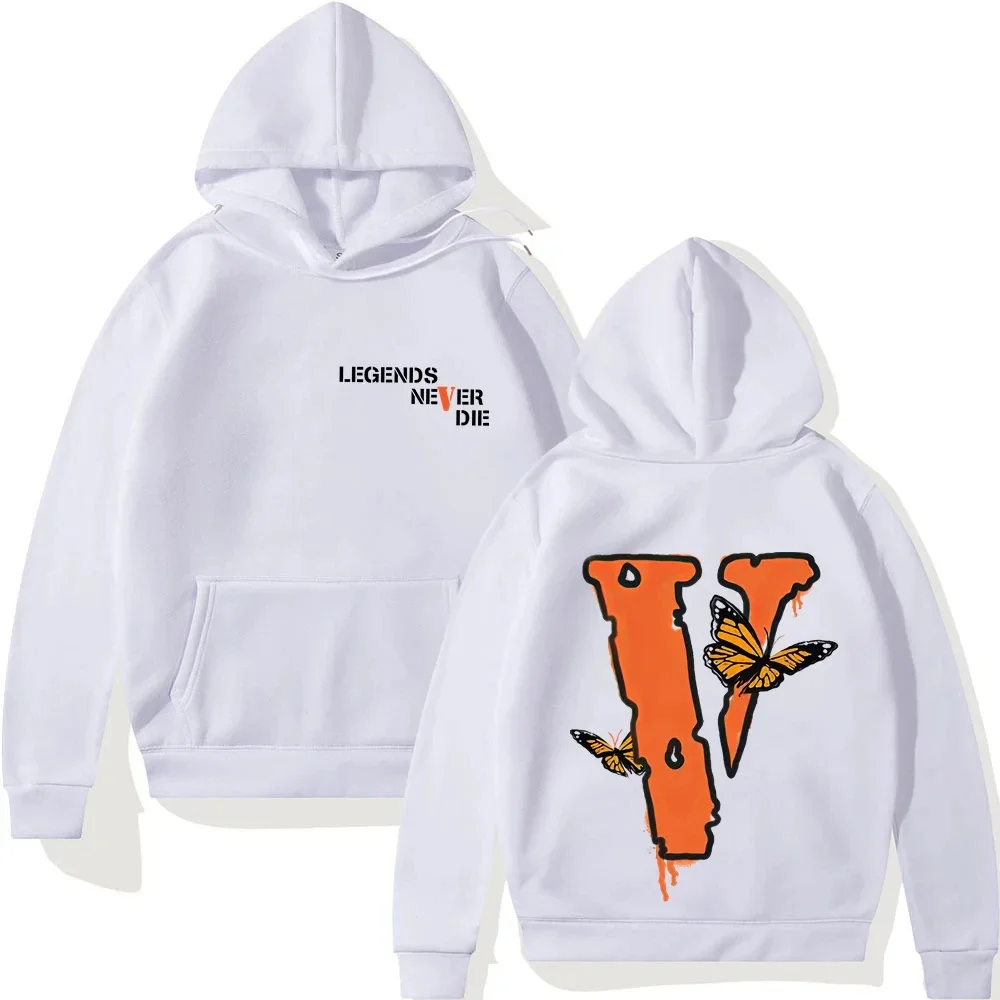 

2024 Spring and Autumn New Mens Loose Large V Printed Hoodies, Winter Casual Solid Color Hooded Sweatshirts Hoodies