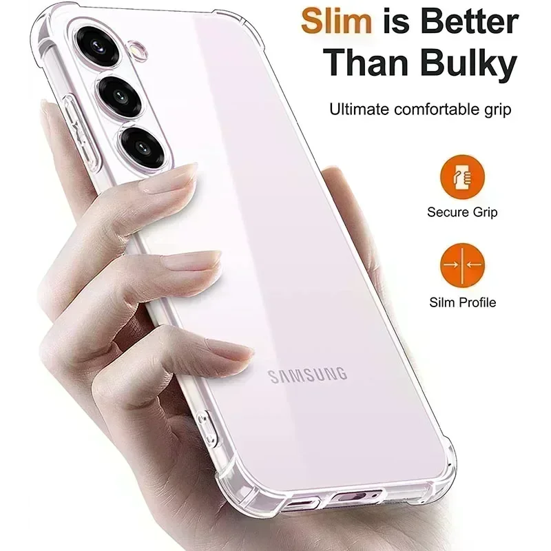 Funda de teléfono a prueba de golpes para Samsung Galaxy S23 S21 S22 S20 Ultra Plus FE S10 S8 S9 Note 20 Plus A54 A53 A52 A51 A50 funda de silicona