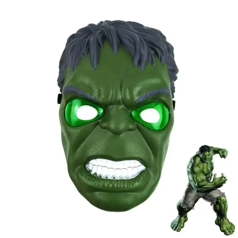 Iron Man Spider Man Hulk America Mask - Avengers super-héros LED illuminent les accessoires lumineux pour cosplay, fête et filles garçons jouet cadeau