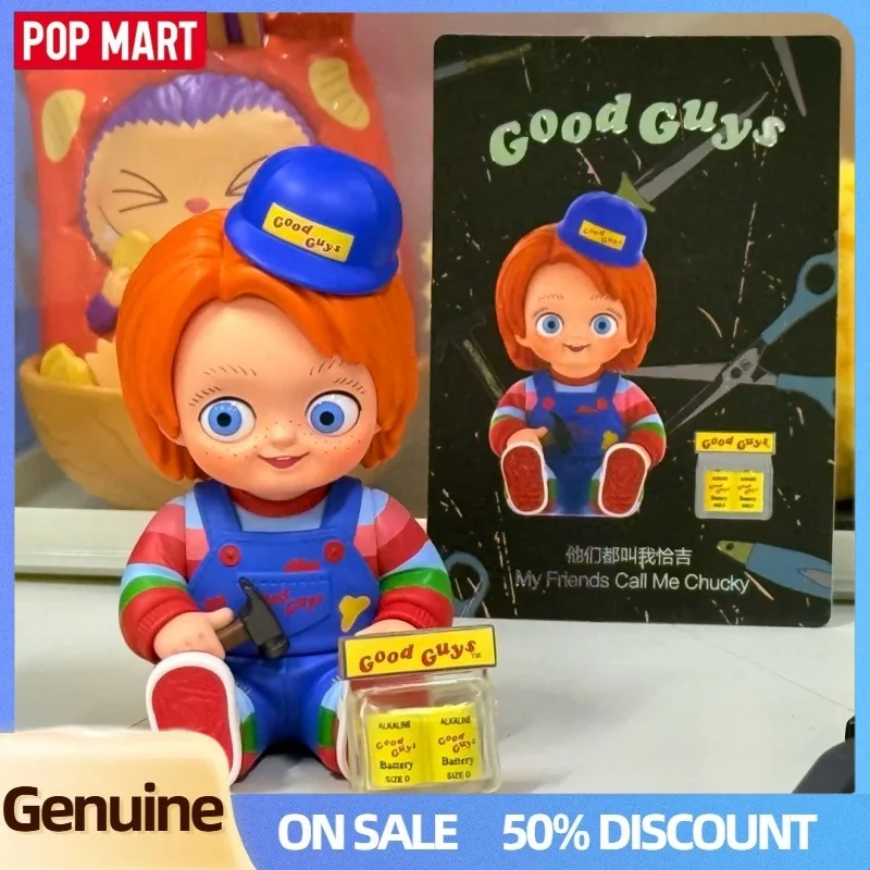 

Popmart Halloween Chucky Ghost Kid Reincarnation Series Blind Box Trendy Figurine Collection Trend Toy Chucky Returns Gift