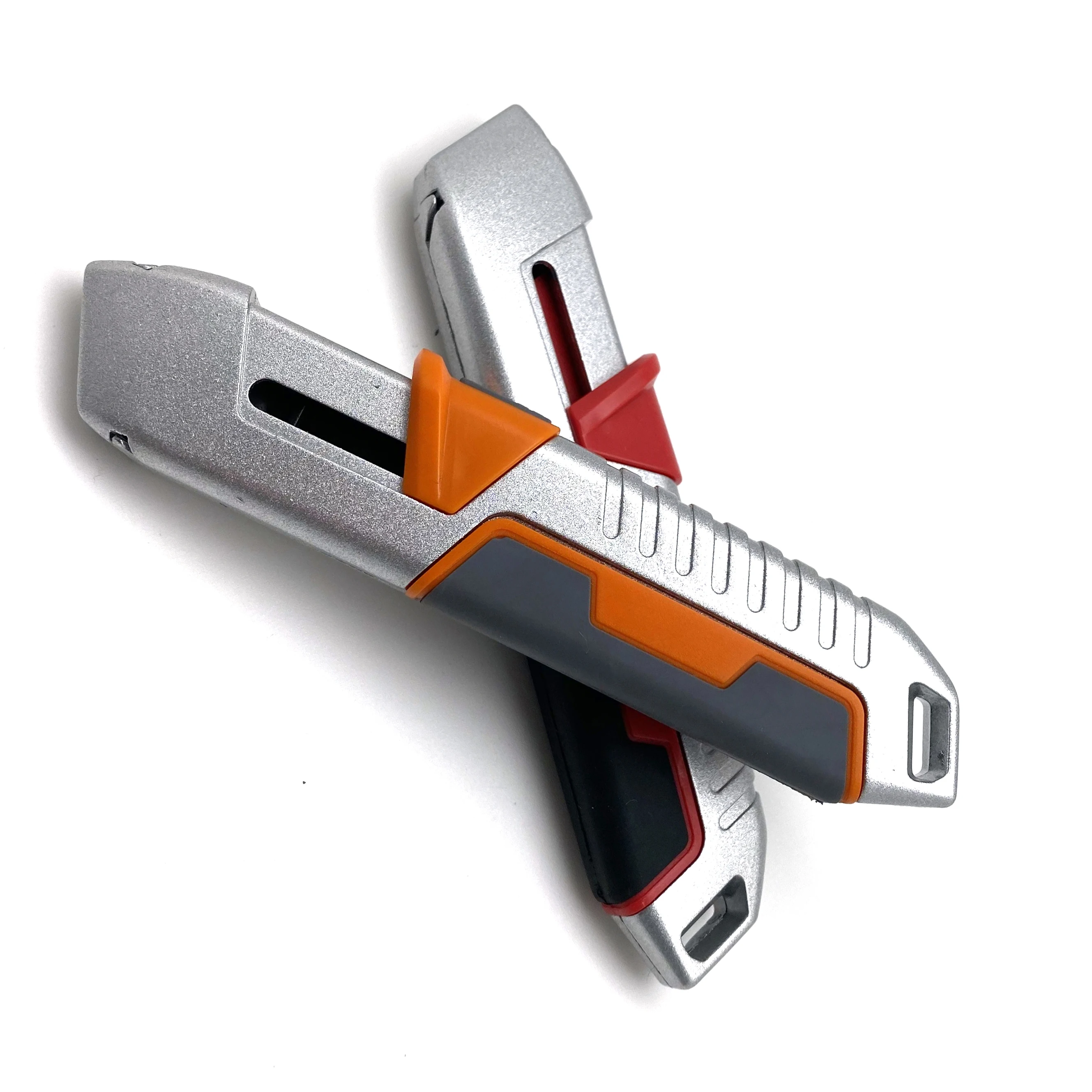 

Нож-резак с автоматическим возвратом лезвия, универсальный, для вскрытия коробок, резки обоев, резины, металла, кровельных материалов, карманный нож