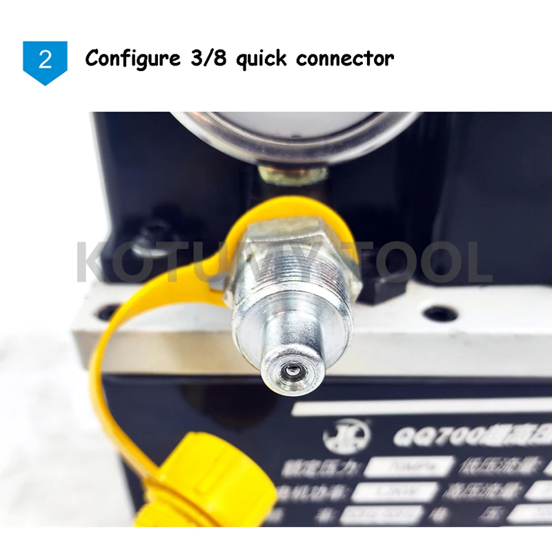 220 فولت QQ-700 مضخة هيدروليكية كهربائية محمولة محطة هيدروليكية صغيرة جدًا مضخة زيت هيدروليكية عالية الضغط 1.2KW 3700r/min #5