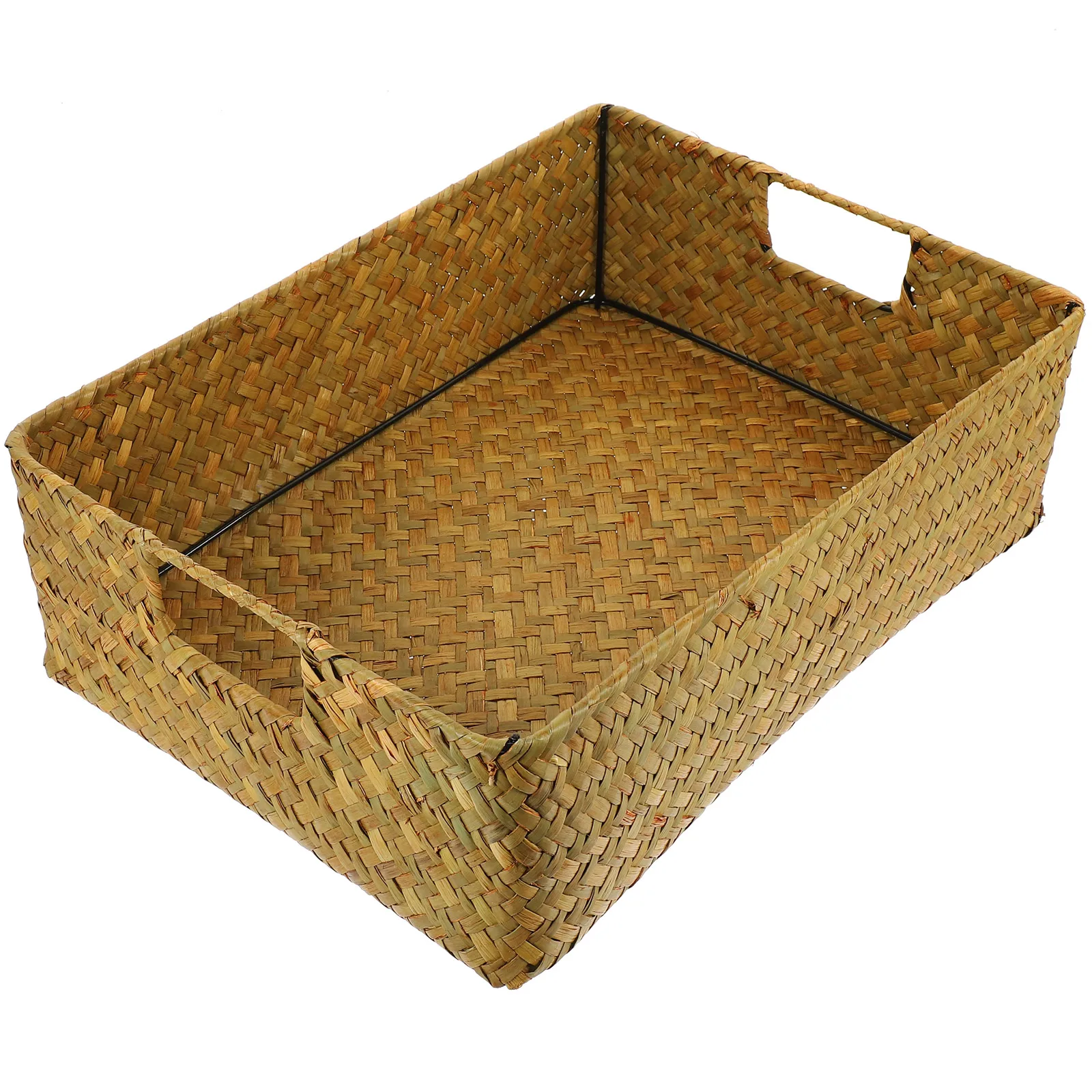 

Wicker Storage Basket Laundry Hamper with Lid Hand- Woven for Straw Hand-woven Baskets Child