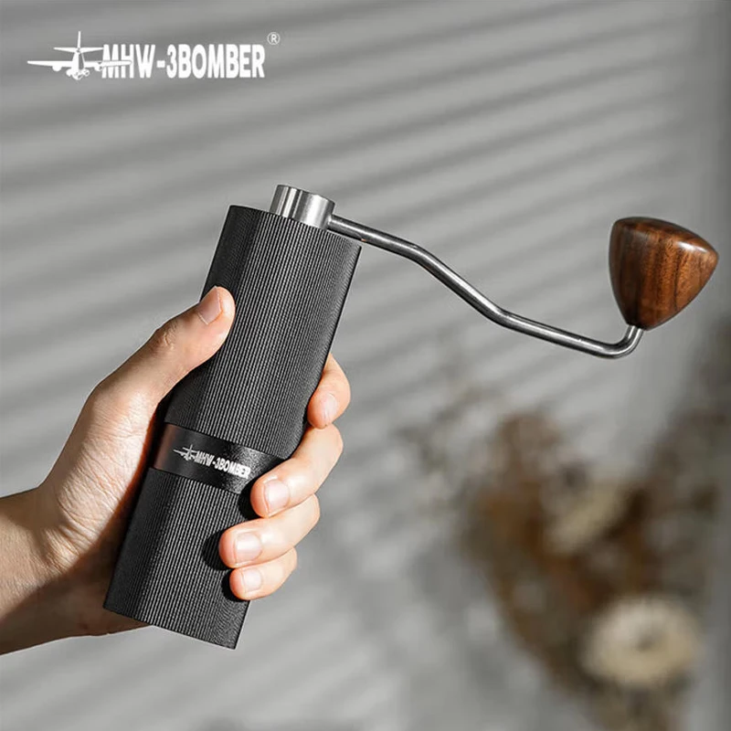 

MHW-3BOMBER Racing M1 Manual Coffee Grinder, Titanium Coated 6-Star Burr, Adjustable Espresso Hand Grinder, Barista Tool