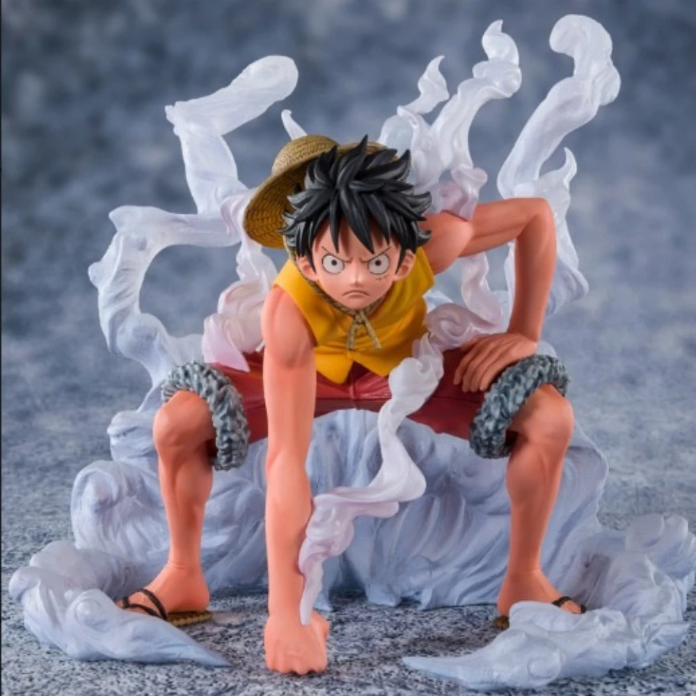 HOT Anime One Piece Figur Second Gear Luffy Super Pitched Battle Scene PVC-Puppe Sammlerstück Schreibtisch-Dekoration Modell Spielzeug Geschenk