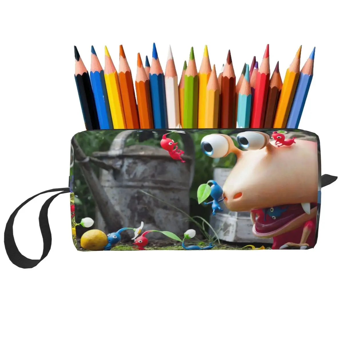 ピクミン鉛筆ケース少年少女学校ペンボックス鉛筆バッグ文具用品旅行女性化粧品バッグオーガナイザーポーチ