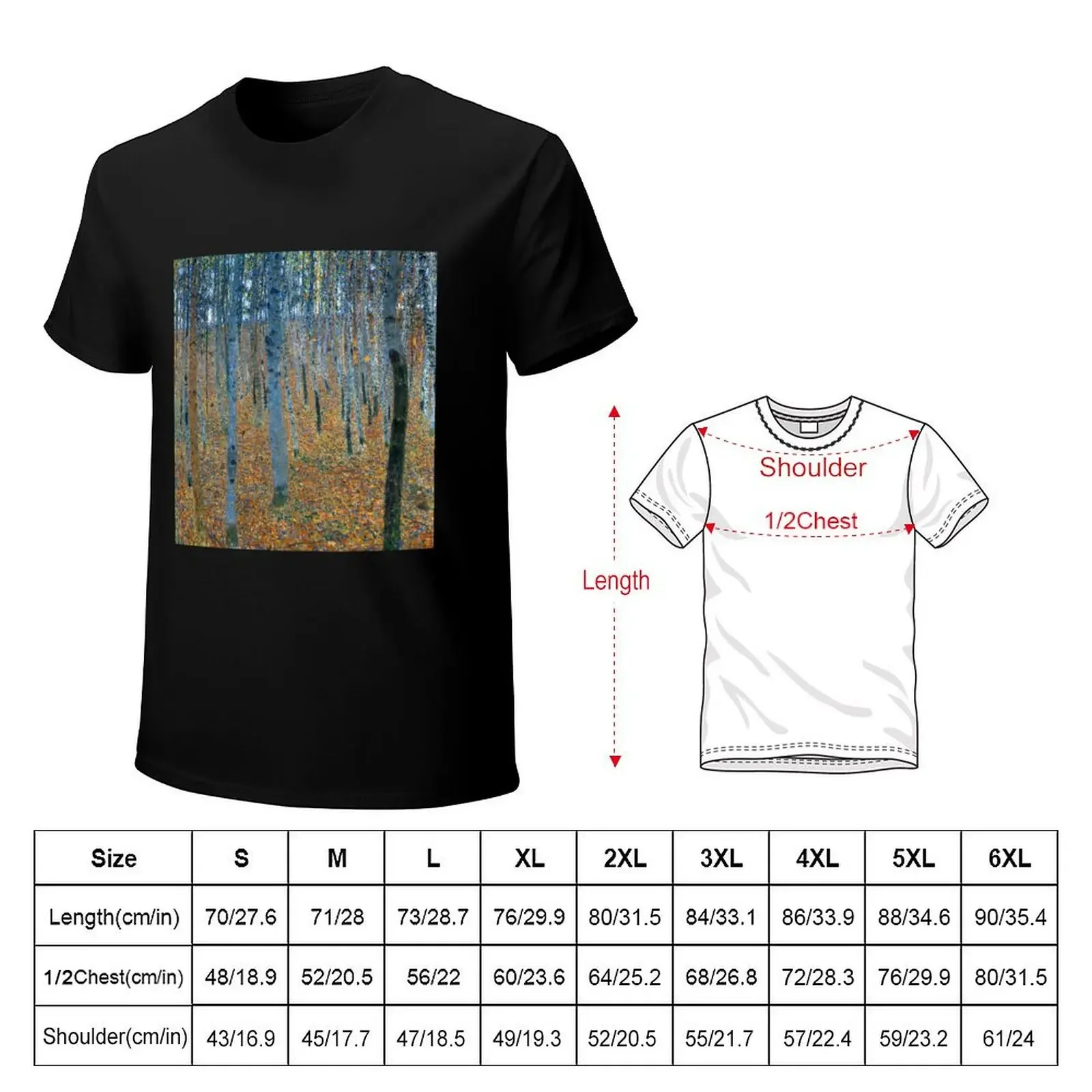 Gustav Klimt Beech Grove I 1902 T-Shirt graphic t shirt vintage graphic shirts plain t shirts men